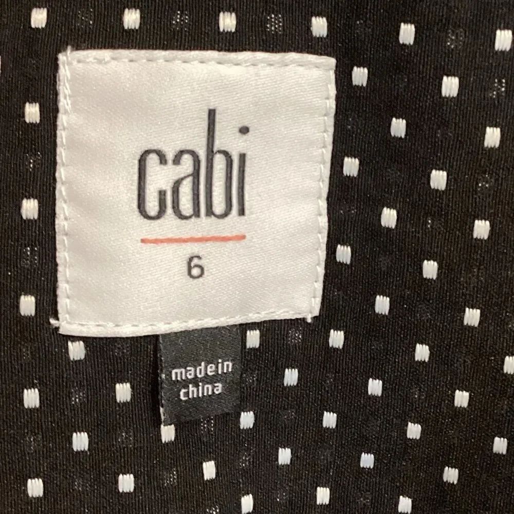CAbi Seaside Chic Polka Dot Black and White Side Zipper Skinny Trousers 6 - Picture 6 of 8